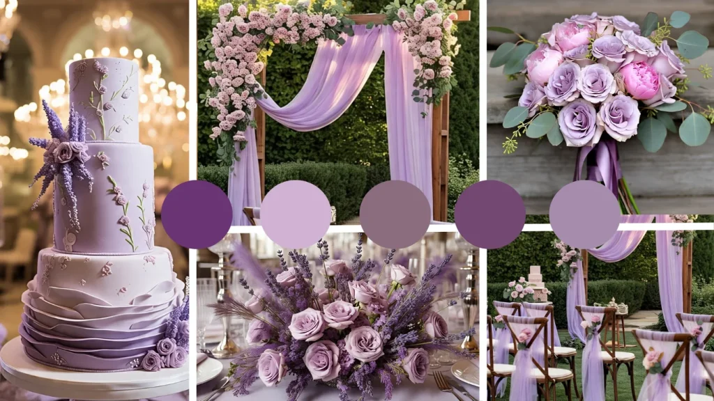 Lavender & Mauve colour wedding palette