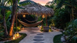 Cabana-style backyard hut ideas