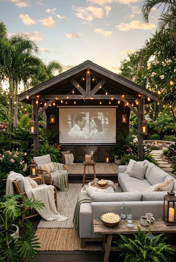 Outdoor Movie Night Cabana