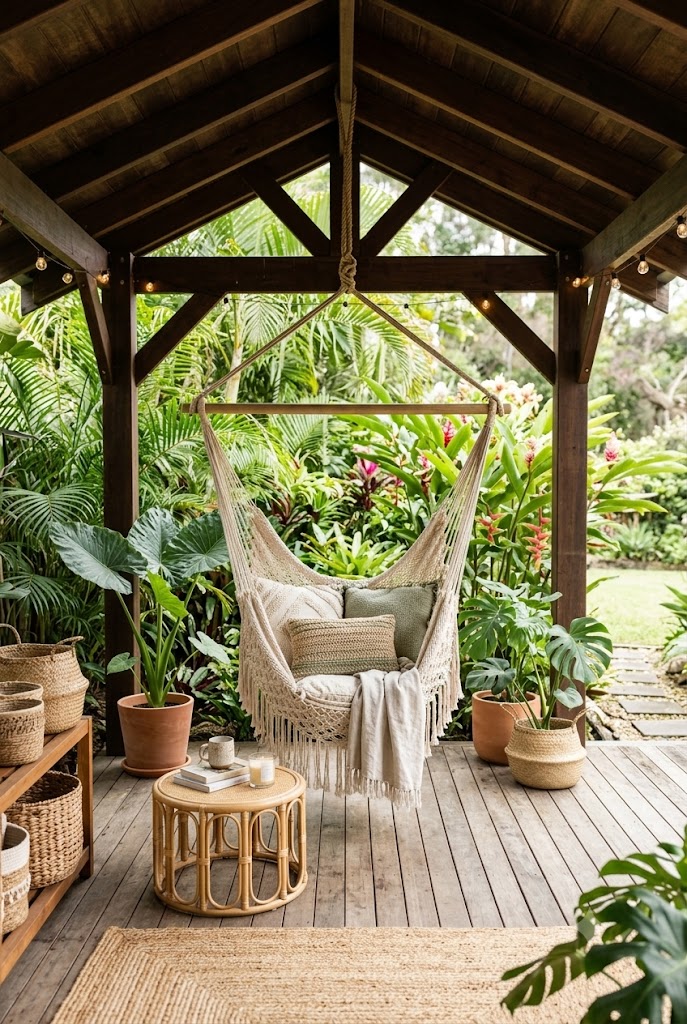 Cabana with Hammock Swing
