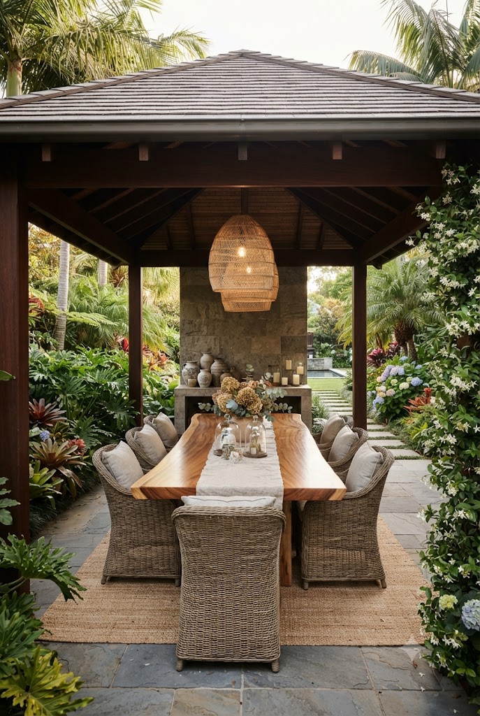 Covered Outdoor Dining Cabana