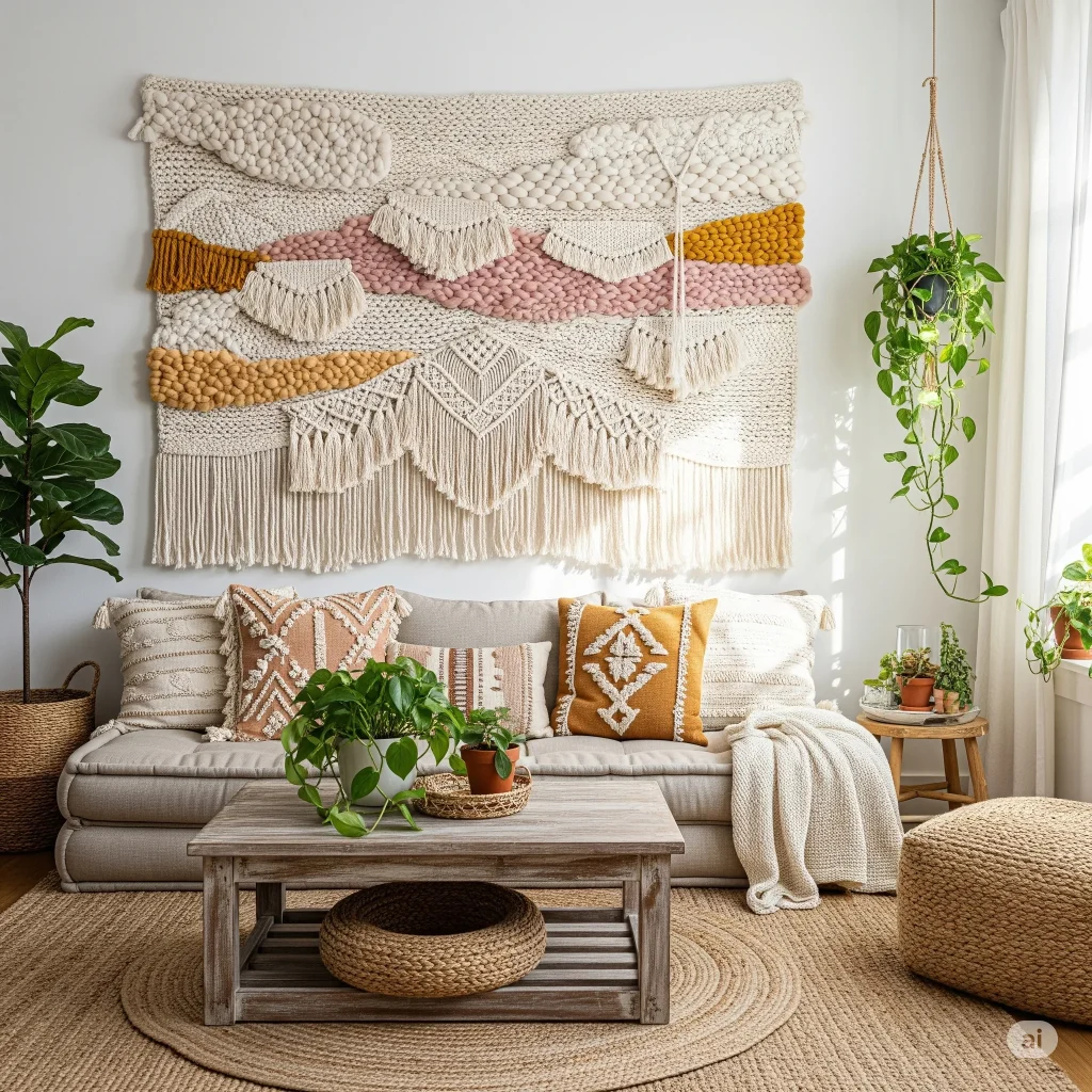 boho-style living room decor