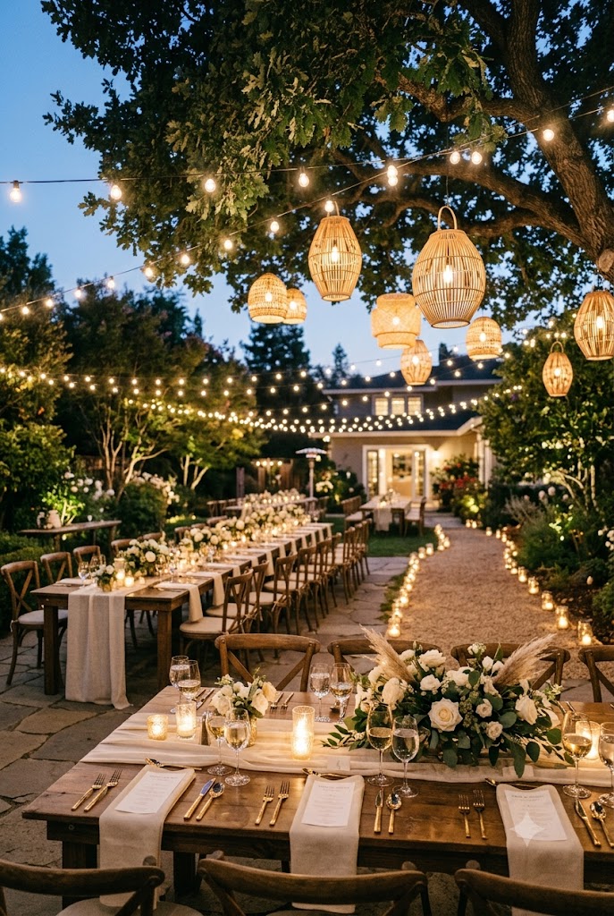 Backyard Wedding reception