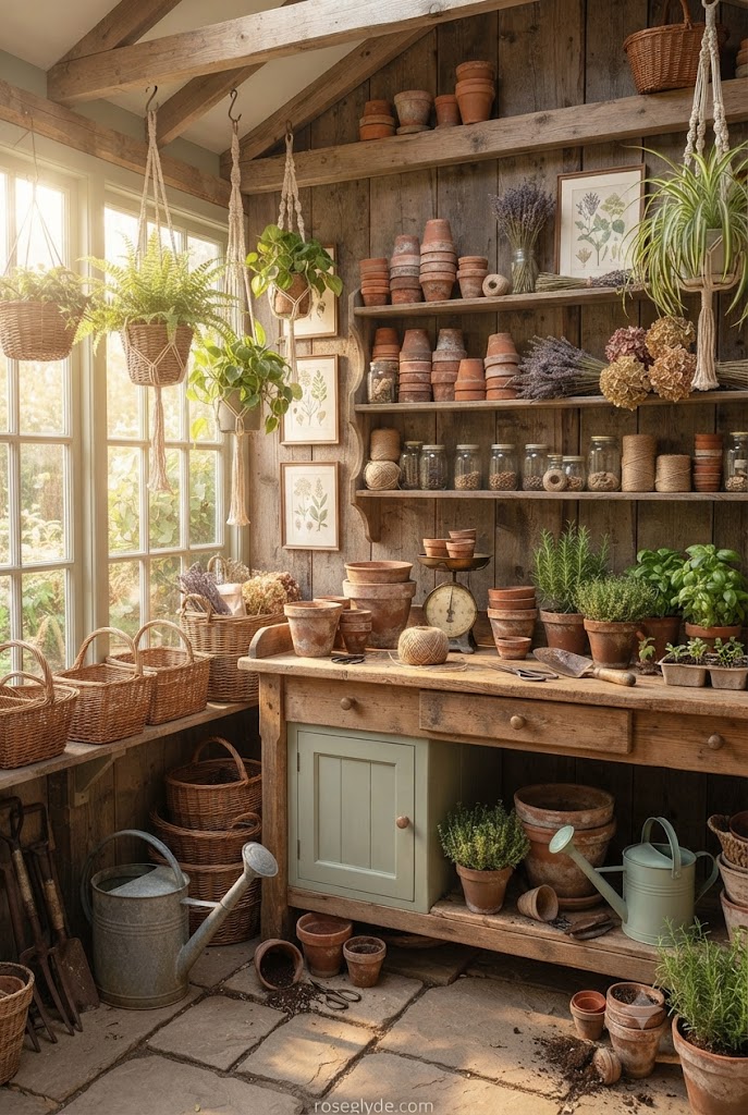 potting shed interior