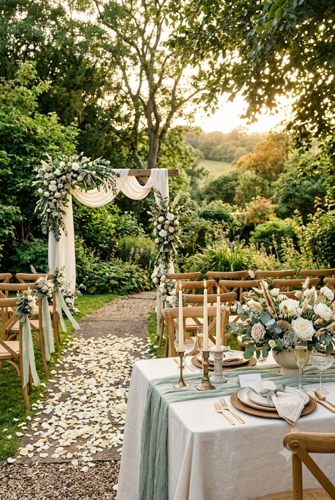 Sage Green and Soft Neutrals Wedding