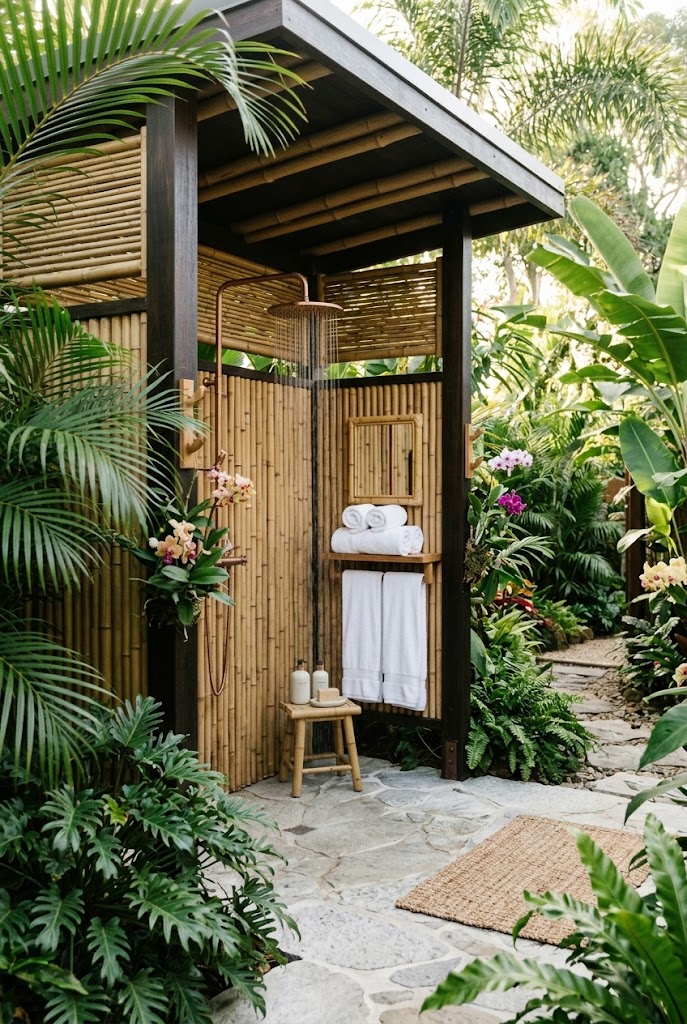 Spa Cabana with Outdoor Shower