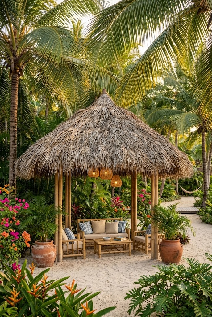 Island-Inspired Palapa Hut