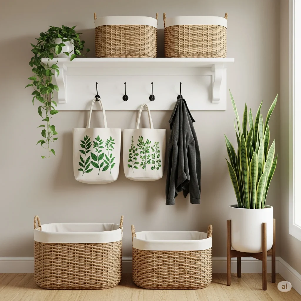 Wall-Mounted Rails and Hooks