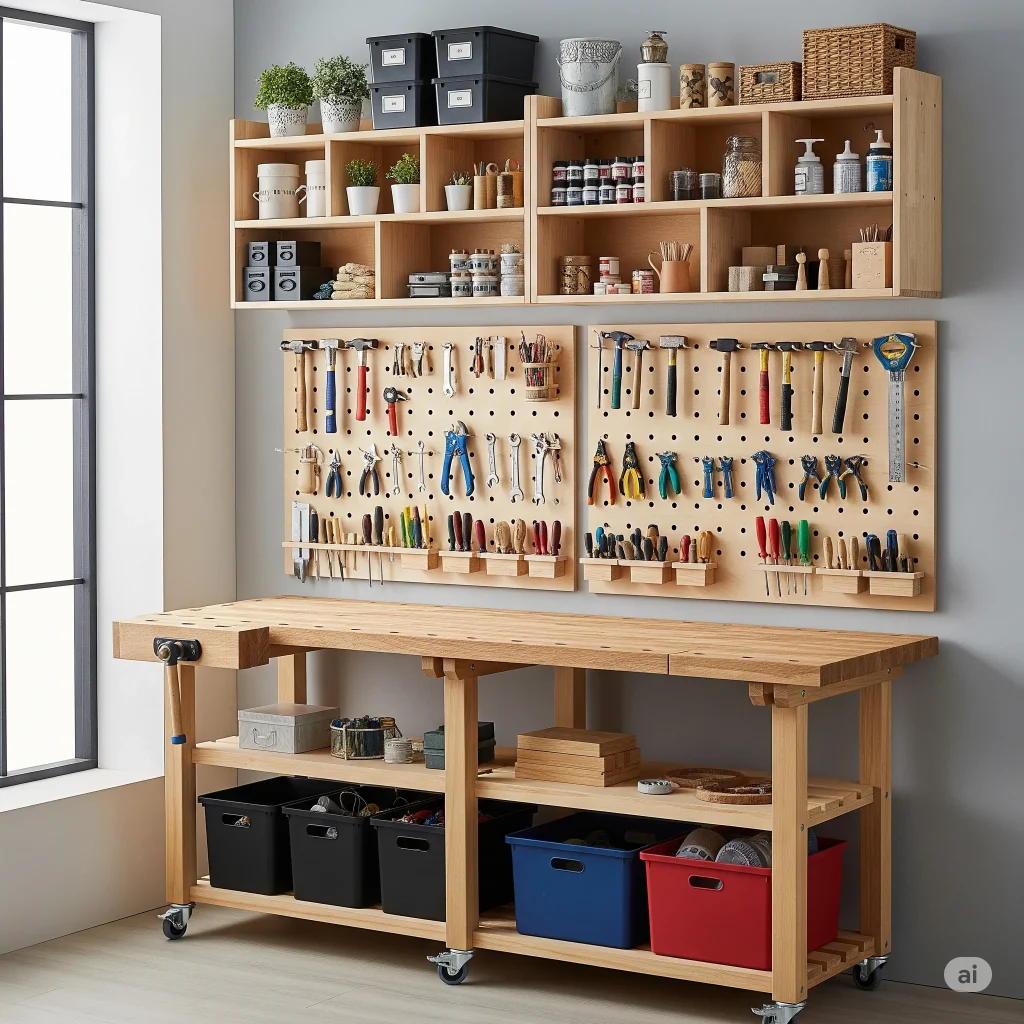 wooden workbench