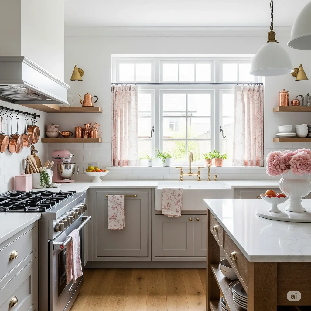 Blush Pink and Light Gray colour palette