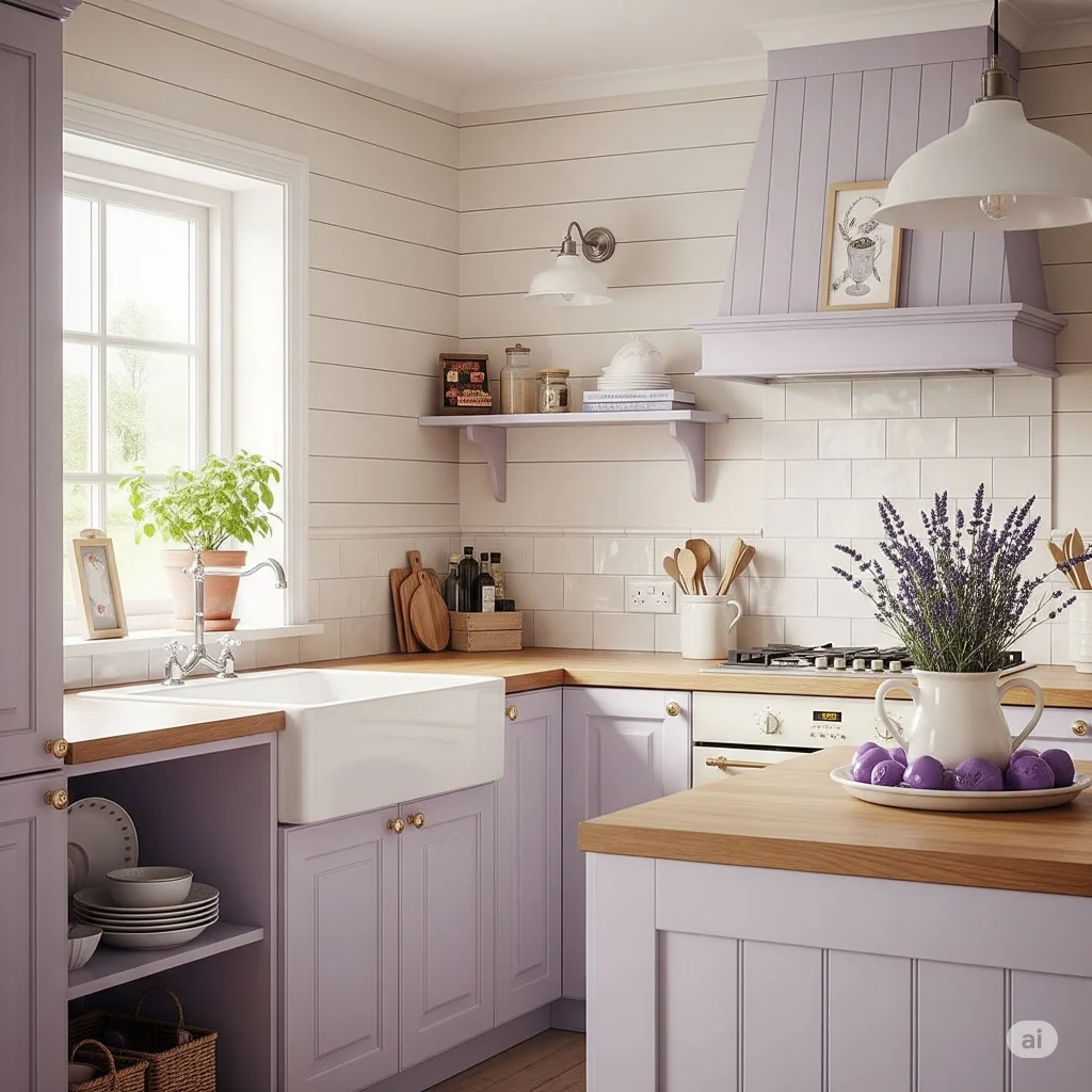 Pale Lavender and Off-White colour palette