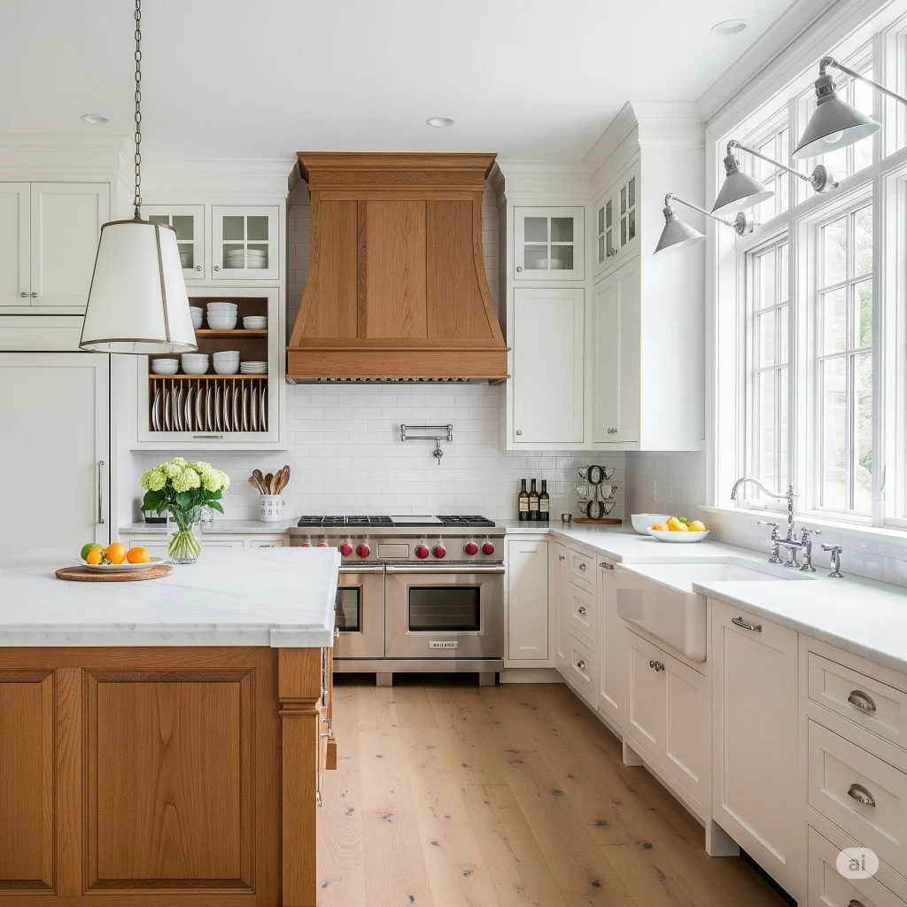 Classic White and Wood colour