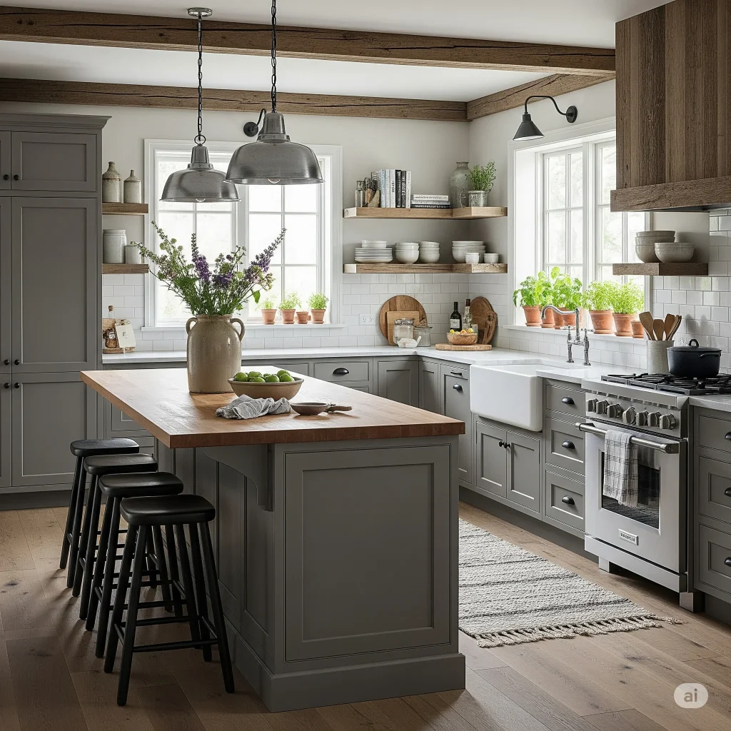 Pewter and Barnwood Brown colour palette