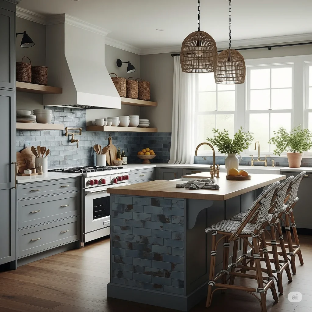 Stone Gray and Weathered Blue colour palette