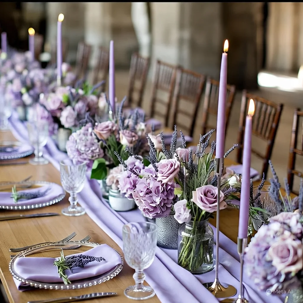 lavender and mauve wedding