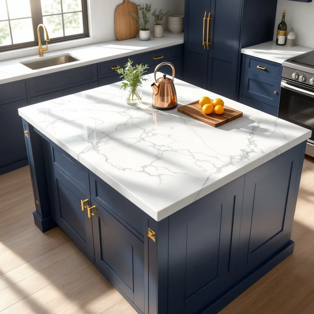 Navy Blue and Warm White colour palette