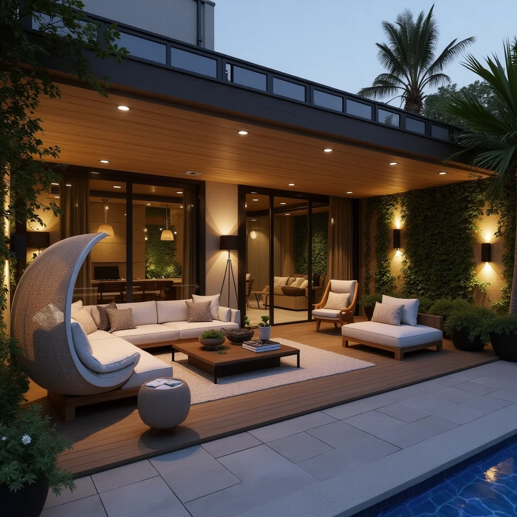 A modern Scandinavian Patio design for comfort 