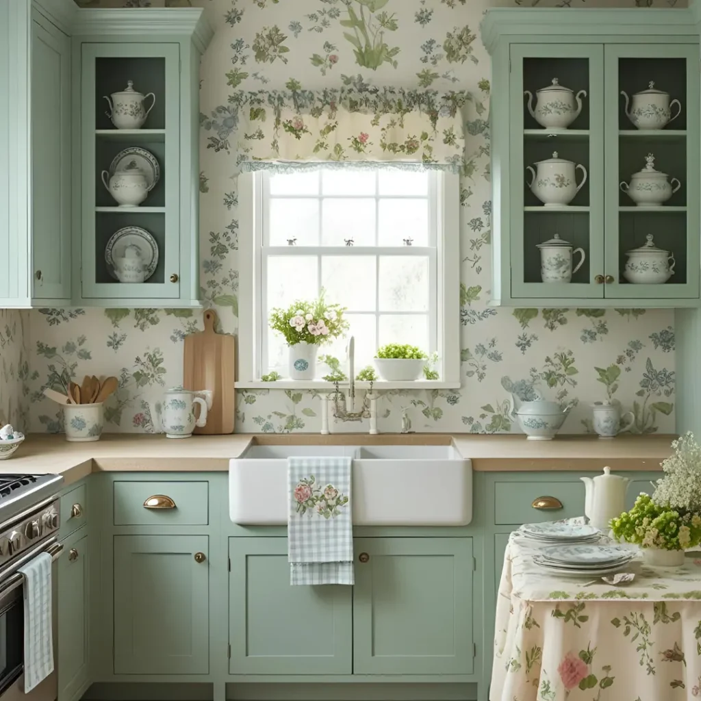 Cottagecore Floral print Fabric use in Kitchen