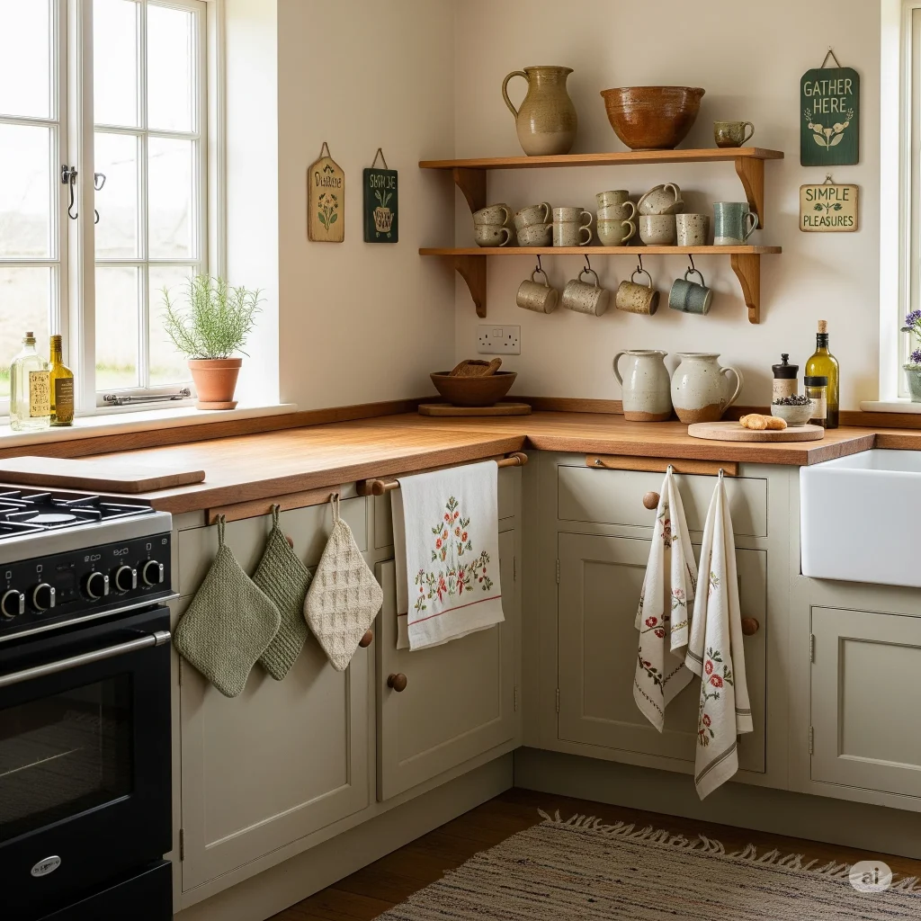 Cottagecore kitchen handmade tea towels