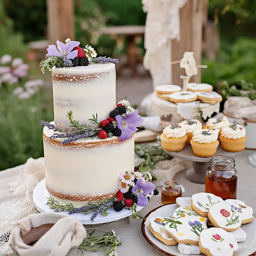 Cottagecore wedding cake