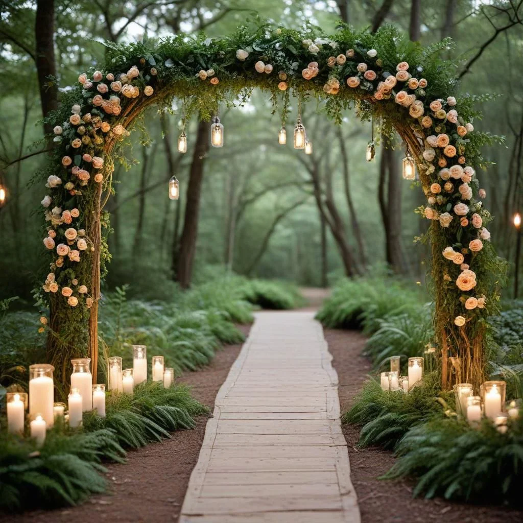 Cottagecore wedding in enchanting forest