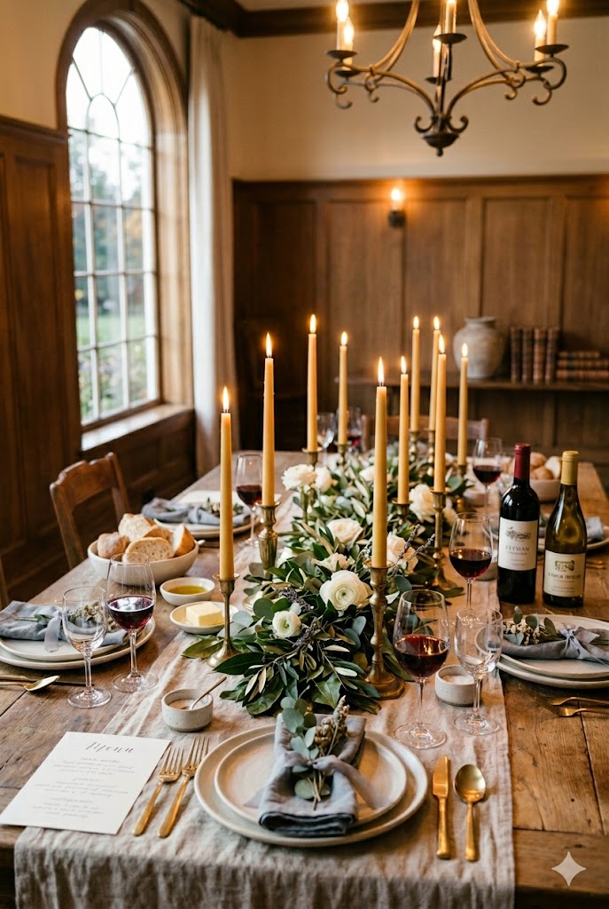 Dining Table Tapers for Intimate Vibes