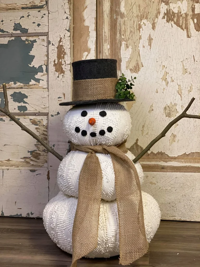 winter decor fabric snowman for seasonal sewing decor ideas