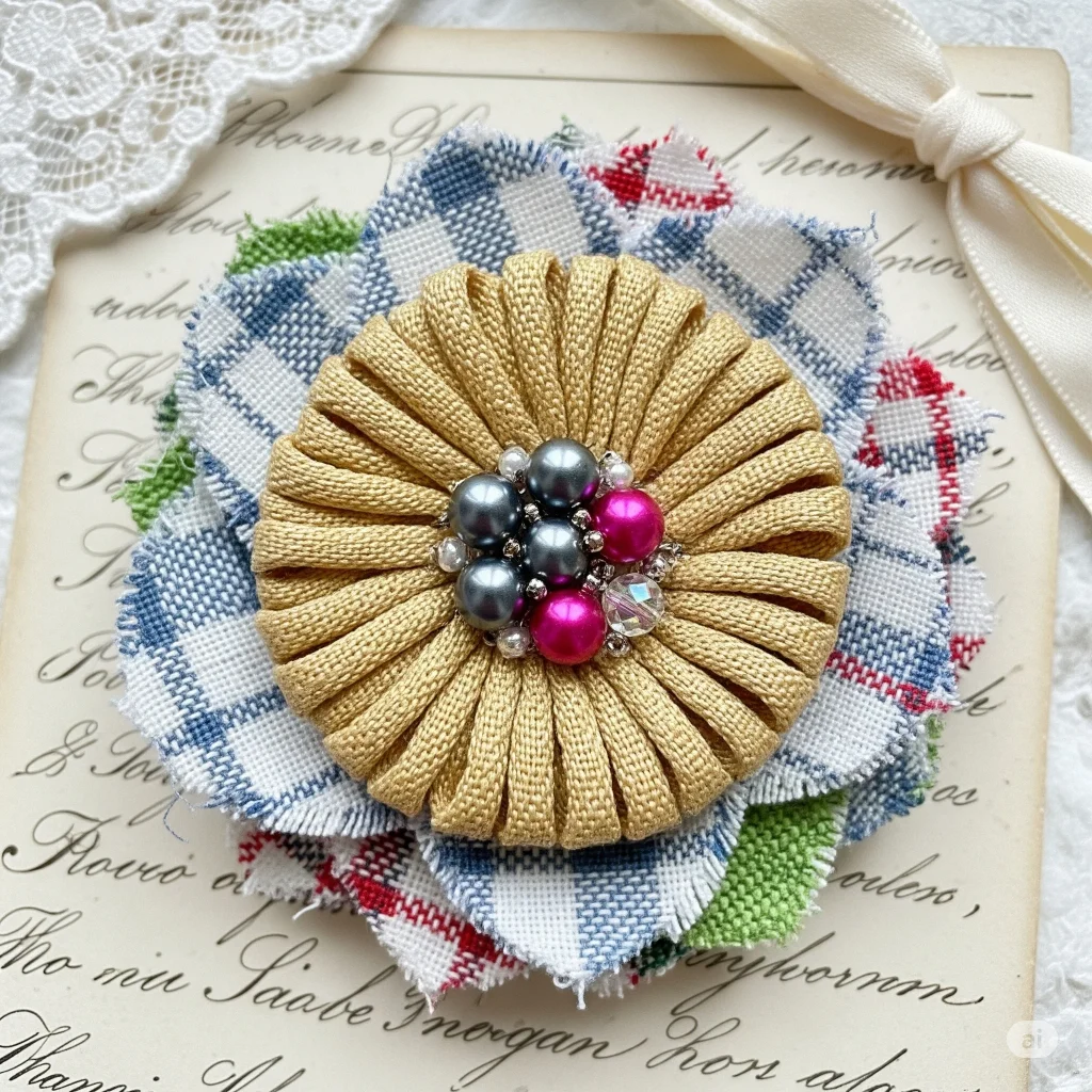 Fabric Brooch Pin