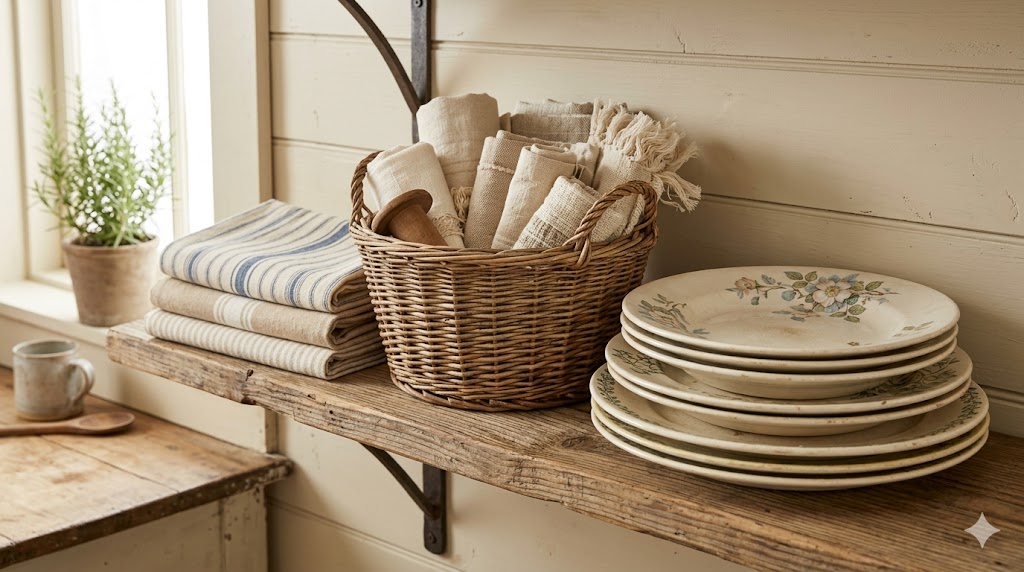 Farmhouse Dishware and Kitchen Linens