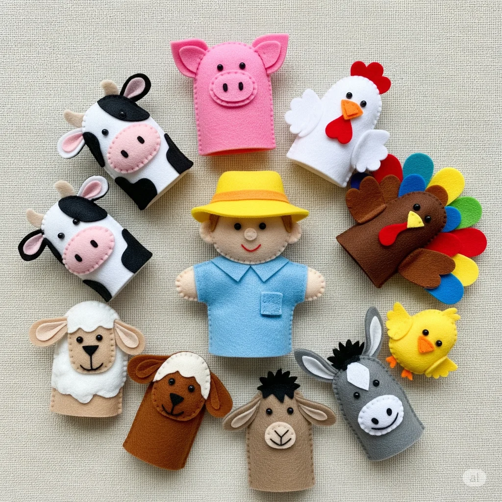 Felt Animal Finger Puppets