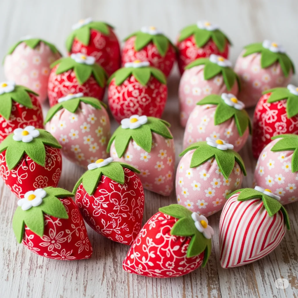 Fabric Strawberries