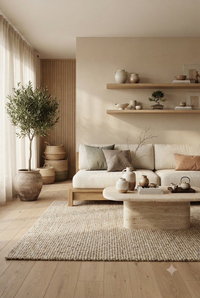 Japandi living room ideas 