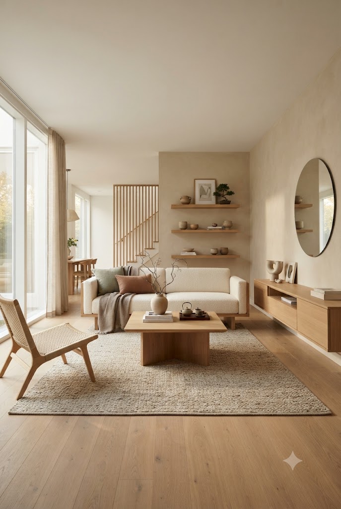 Japandi-style-living room
