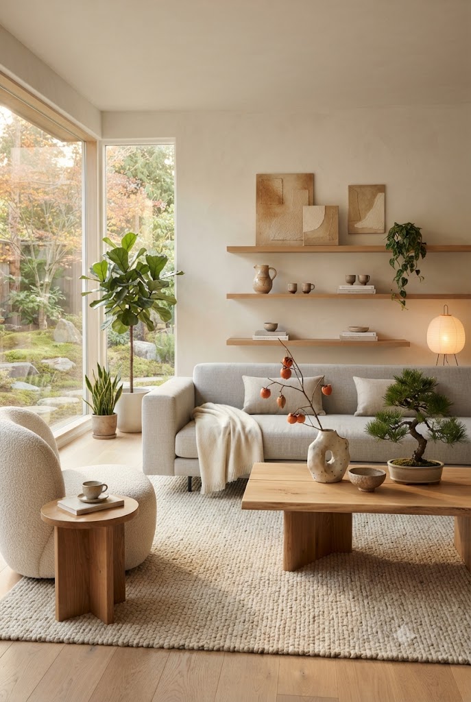 Minimalist Japandi Living Room Decor 