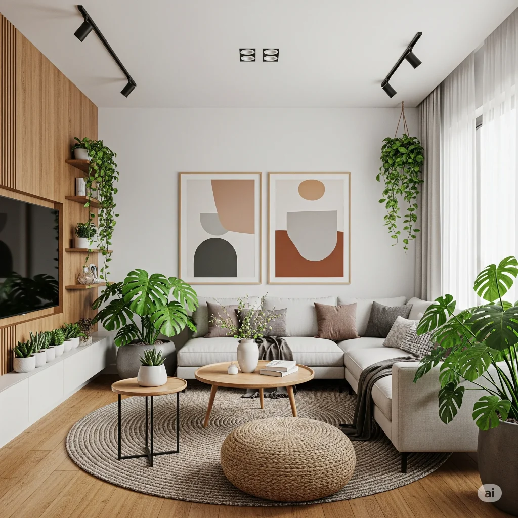 Natured-Inspired Japandi-style Living room