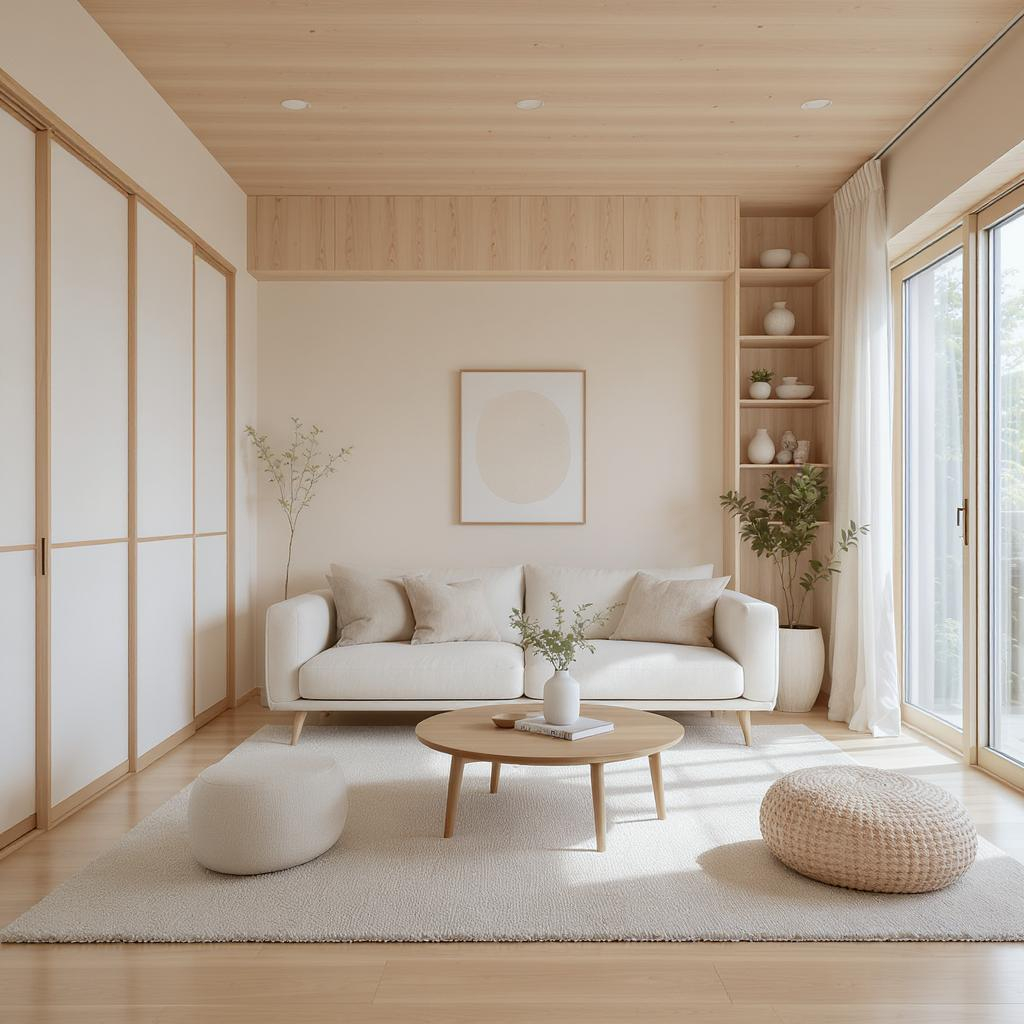 Japandi Living Room Ideas
