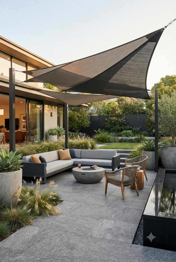 Patio with Shade Sail