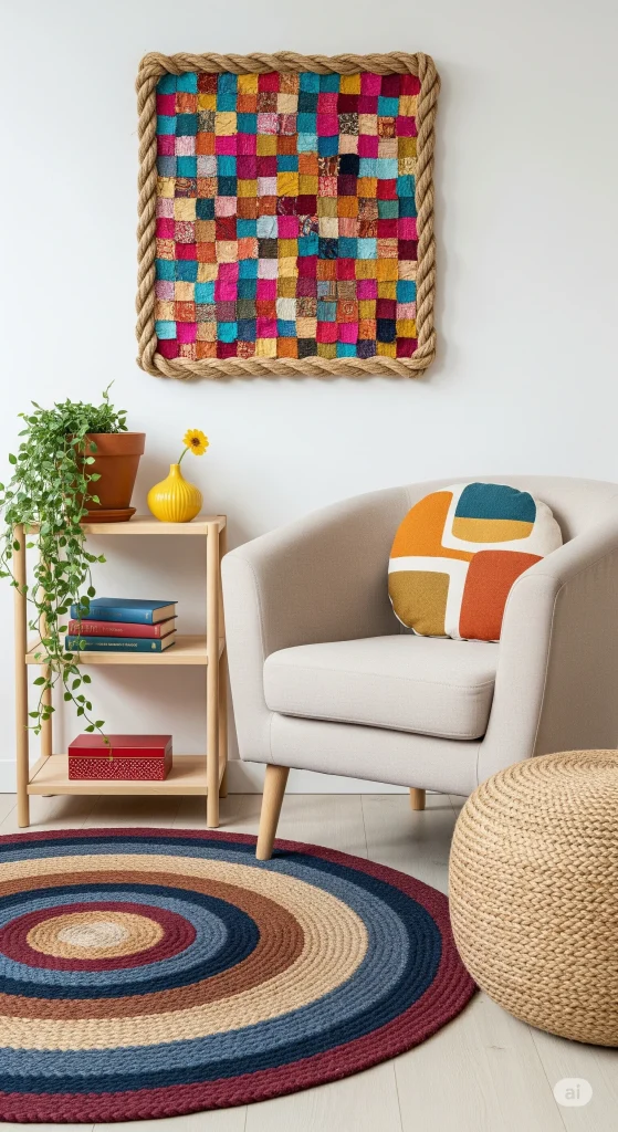 Wall Art Fabric Collage