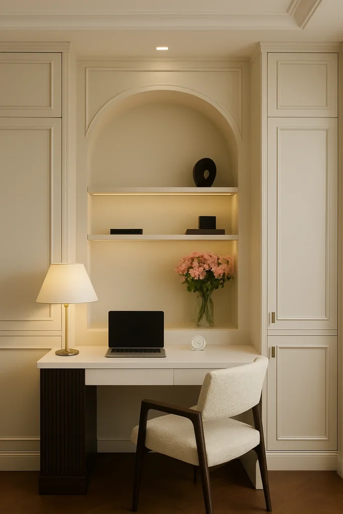 Minimalist and Luxury Built-In Home Office