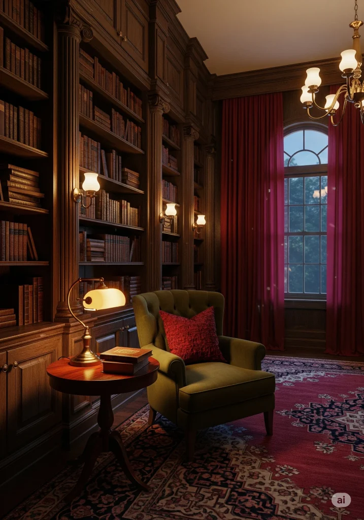 Dark Acadeima Library Aesthetic