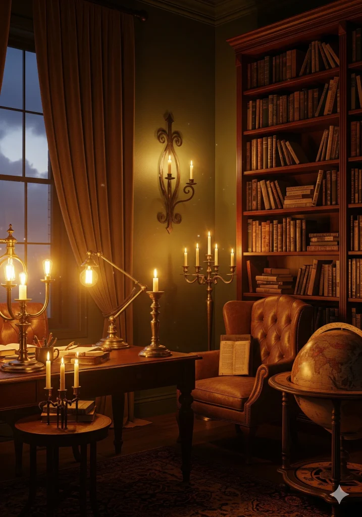 Dark Acadeima Home Library Aesthetic