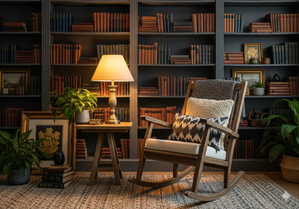 dark Academia Library Reading Nook