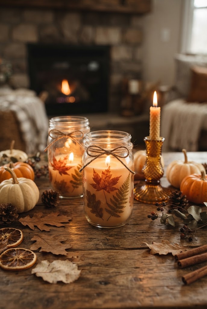 DIY Fall Candles and Holders 