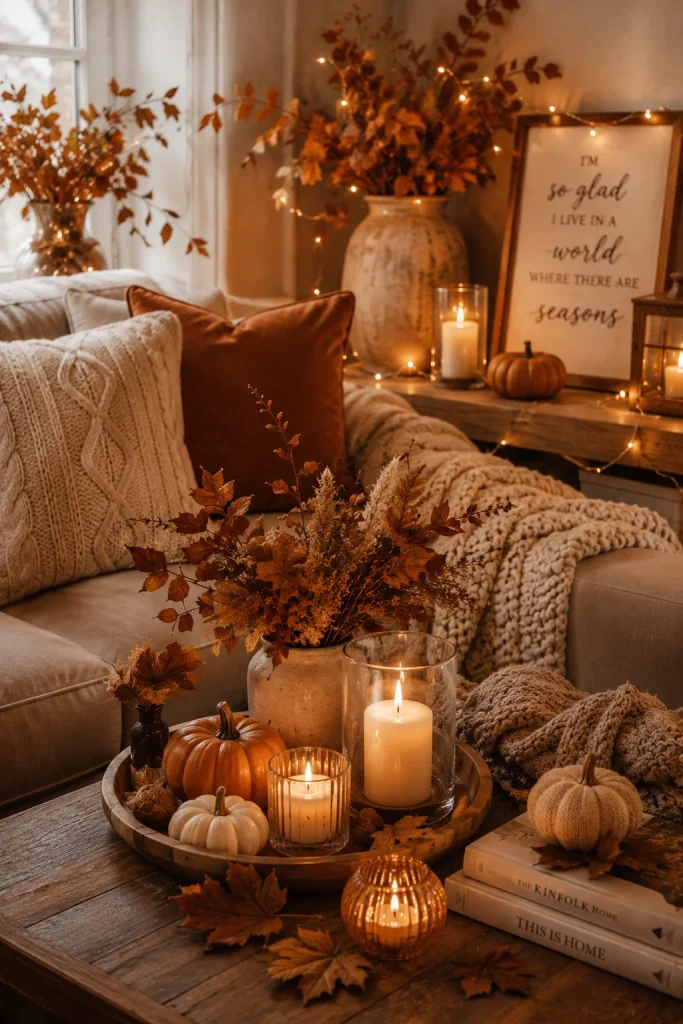 fall living room corner