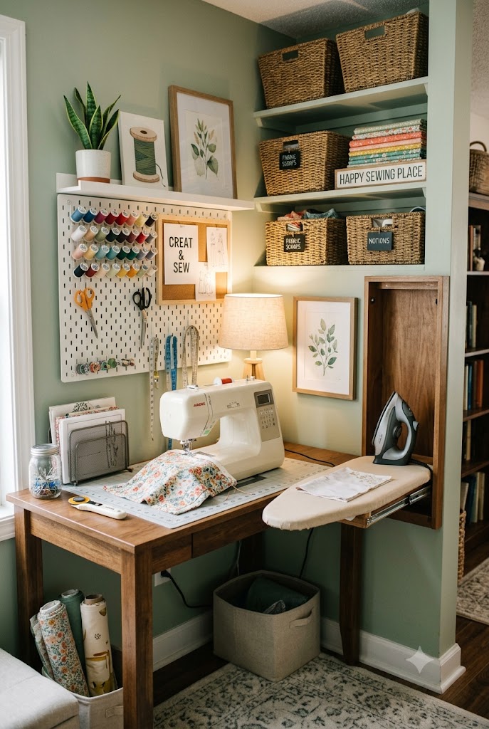  Ironing Station in small sewing nook