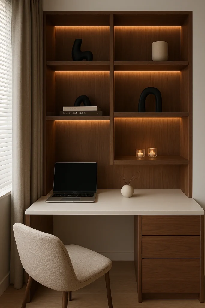 Minimalist and Luxury Built-In Home Office