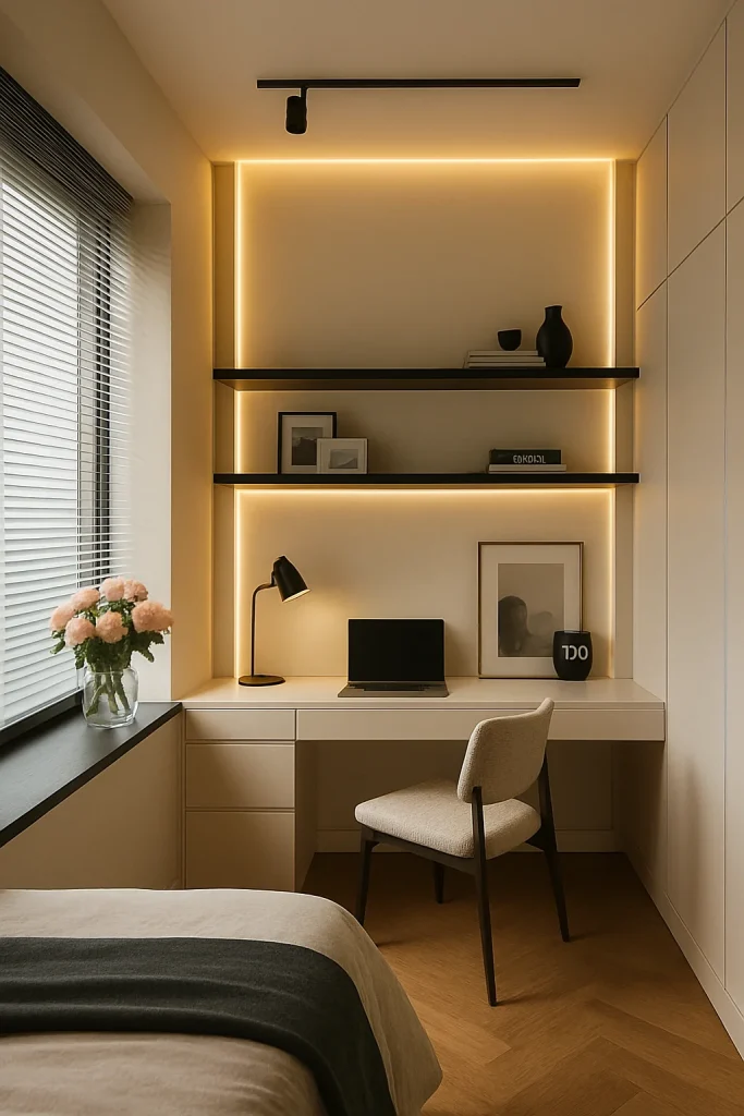 Minimalist and Luxury Built-In Home Office