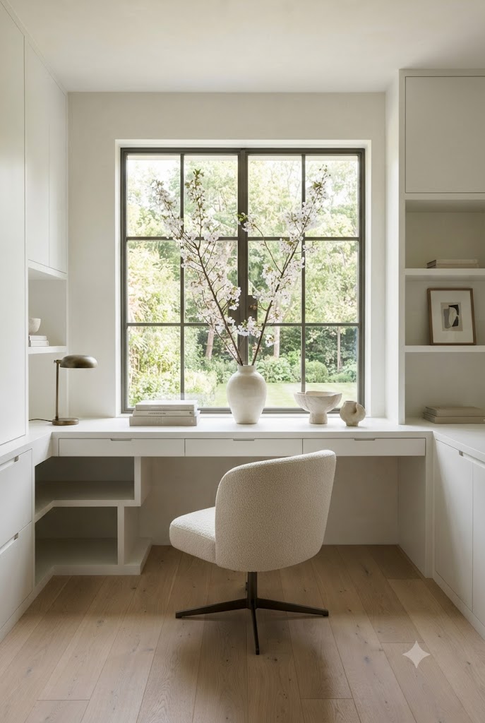 The Modern Minimalist Window Nook built-in office 