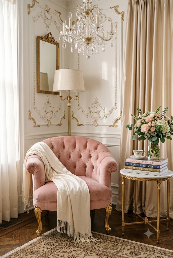 Rococo Revival Reading Corner