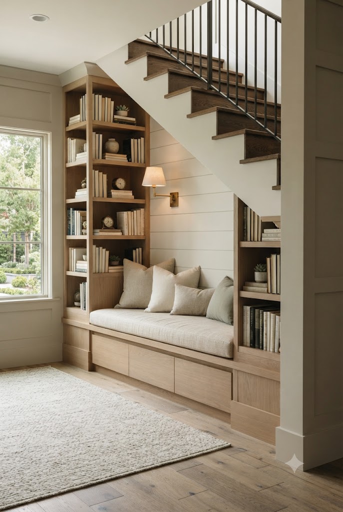 Under-the-Stairs reading nook